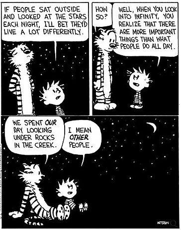 Calvin Hobbes - Looking at the stars